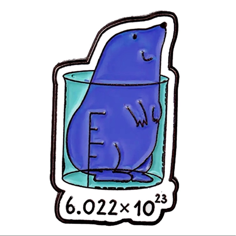 Nerdy Mole Enamel Pin Chemistry Science Pun College University Student Joke Gift